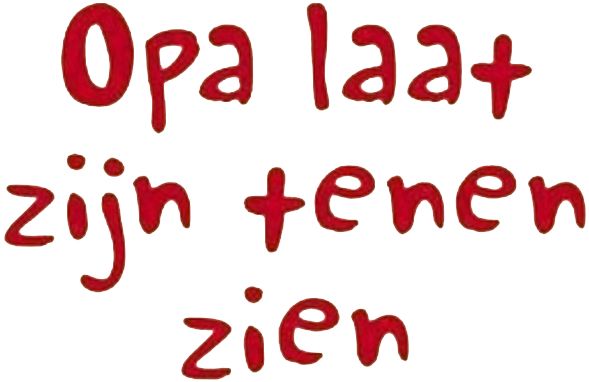 Opa laat zijn tenen zien
